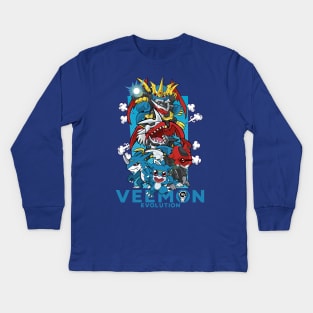 digimon veemon evolution Kids Long Sleeve T-Shirt